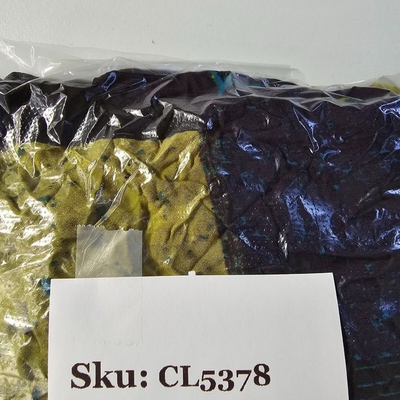 Liv by Habitat Top Women’s Medium Colorful‎ Crinkle Button Up Art to Wear NWT - Picture 14 of 14